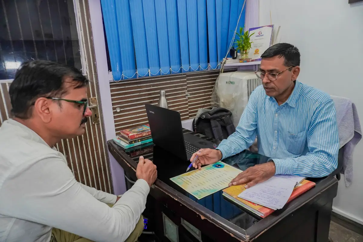 A booking being planned at the desk
